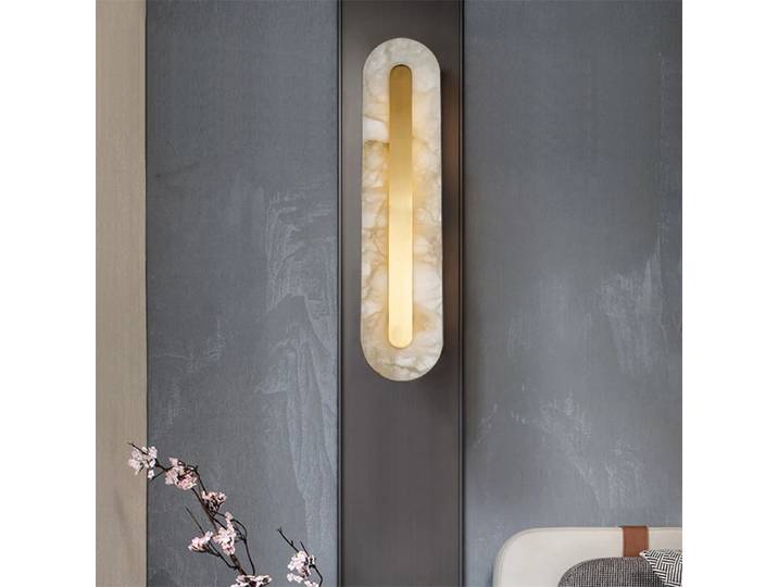 Artpad applique murale en marbre doré pour salon hôtel escalier couloir chambre chevet lumières intérieures en marbre
