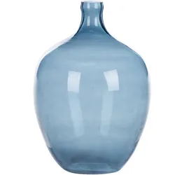 DEKOVASE Glas blau Roti
