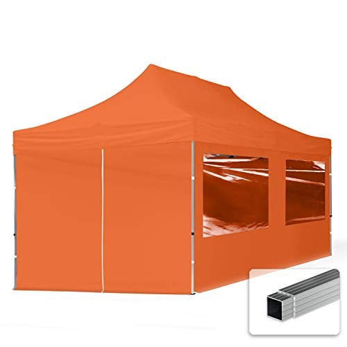 TOOLPORT Vouwpaviljoen Partytent met 4 zijpanelen, 3x6m, Oranje