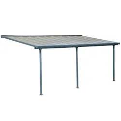 Palram - Canopia Aluminium Terrassenüberdachung Feria | Anthrazit | 295x610x305 cm - Anthrazit