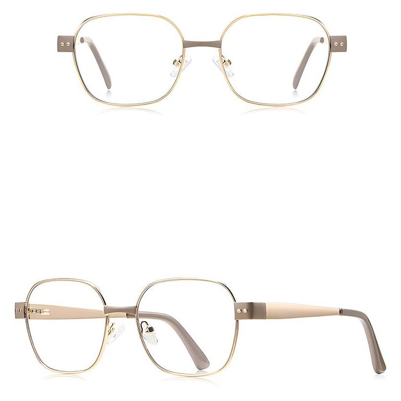 Techsuit - Anti-Blue Light Glasses Reflex PC (3172) - for Women, Rectangular - Gold (70451410)