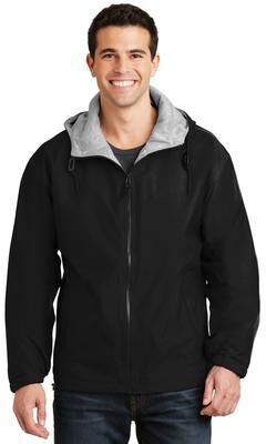 Port Authority JP56 Team Jacket in Black/Light Oxford size XS   Polyester Blend