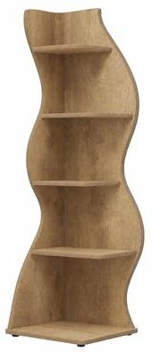 Tribesigns 5-Tier Corner Shelf, Modern Wall Corner Bookshelf Bookcase
