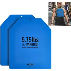 VEVOR Gewichtswestenplatten 2,6 kg x 2 Stk. Premium-Gewichtsplatten aus Stahl, konturierte ergonomische Passform Zusatzgewicht für Gewichtswesten, für Krafttraining Laufen Fitness intensives Training
