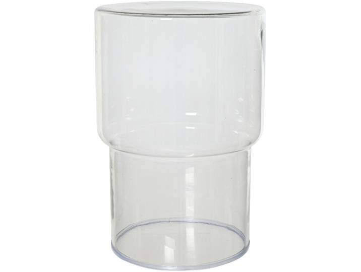 Hocker/Beistelltisch Hilda - Farbe: transparent - Material: Glas - 38
