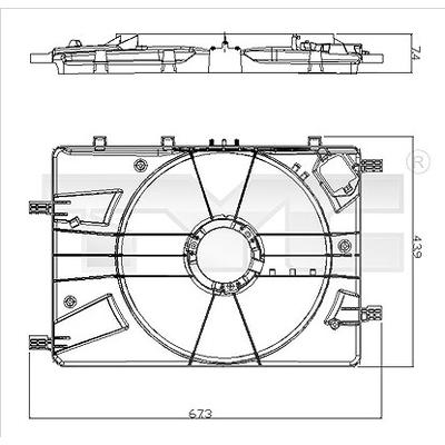 Tyc Halter, Kühlerlüfter [Hersteller-Nr. 825-0016-1] für Opel