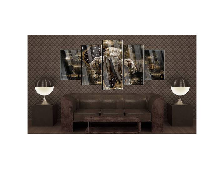 Tableau déco plexiglas Brown Elephants Plexiglas Noir 100 x 50cm