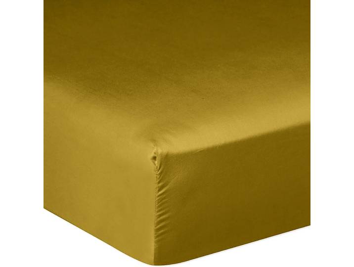 Drap housse en satin de coton bronze 140x190 cm
