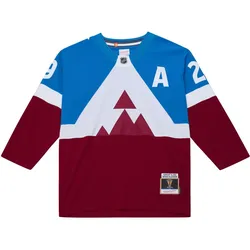 Mitchell & Ness, Herren, Sportshirt, Nathan MacKinnon 2020 Colorado Avalanche M&N NHL Jersey - S (S), Weiss
