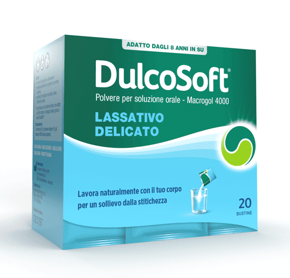 Dulco Soft Macrogol Polvere Lassativo 20 Bustine per Stitichezza