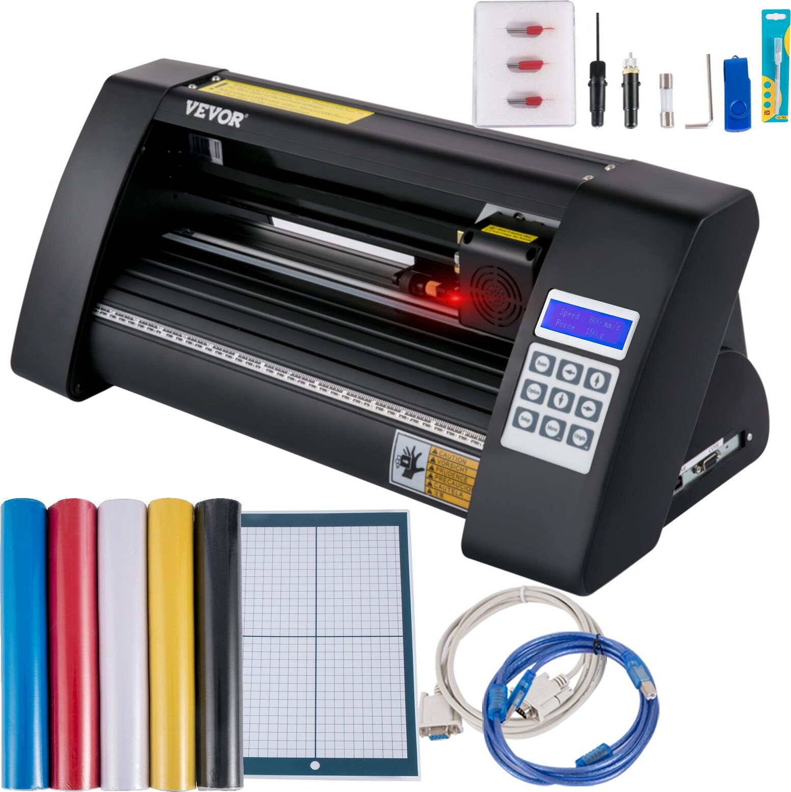 Topdeal Vinyl snijplotter met Signmaster-software, maximale snijbreedte 285 mm, semi-automatisch, snijprecisie ±0,001 mm