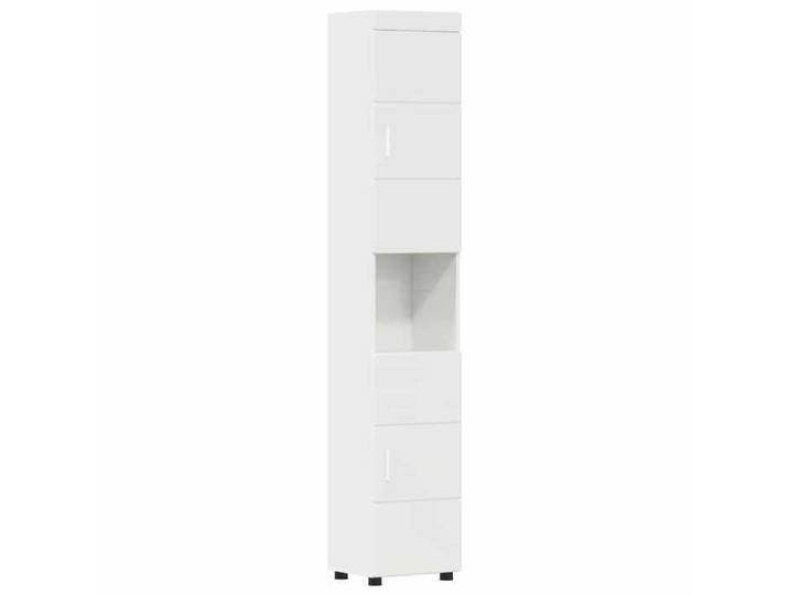 NEW Meuble stockage - vidaxL - Ensemble d'armoire de salle de bain TULUM Blanc brillant - Meuble de rangement 89914