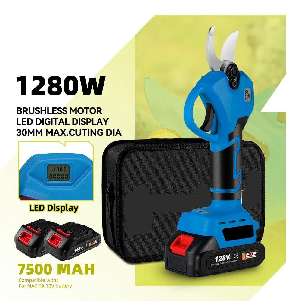 Selius Elektrische Snoeischaar - Borstelloze Accu Takkenschaar - 30mm