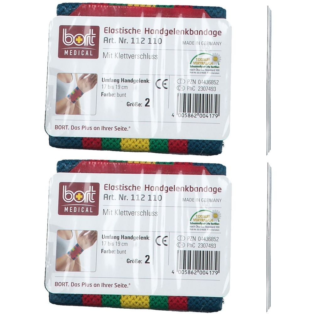 Bort Handg Klett GR2 Bunt x2 2x1 St Bandage(s)