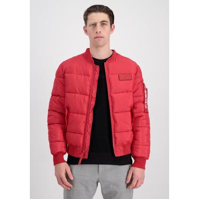 Bomberjacke ALPHA INDUSTRIES "MA-1 Puffer Bomber", Herren, Gr. L, rot (mars rot), Obermaterial: 100% Polyester. Futter: 100% Polyester. Füllung: 100% Polyester, Jacken Bomberjacke
