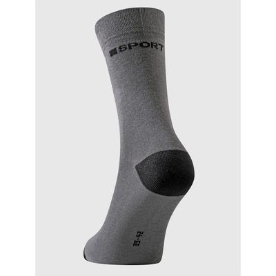 Socken WÄSCHEPUR, Damen, Gr. 135, grau (farblich, sortiert), 80% Baumwolle, 18% Polyamid, 2% Elasthan, Socken Socken