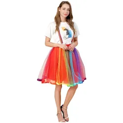 Metamorph Rainbow Rock Petticoat - Clownkostüm für Fasching Halloween (One Size)