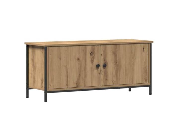 Kaorsrow TV-Schrank Artisan-Eiche 100x35x45 cm Lowboard mit 2 Türen Kompaktes Lowboard für Wohnzimmer und Schlafzimmer mit 2 Fächern und 2 Türen aus robustem Holzwerkstoff.