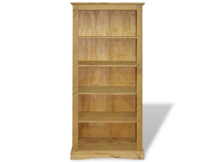 Mode Bibliothèque à 5 niveaux Pin mexicain Corona Range 81x29x170 cm-MEN