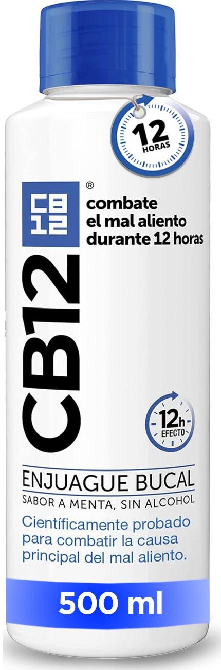 CB12 Enjuague Bucal para Mal Aliento Menta 500 ml