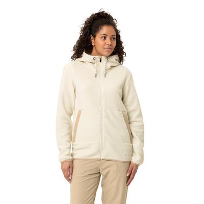 Fleecejacke VAUDE "WOMEN'S MANUKAU FLEECE JACKET II", Damen, Gr. 46, beige (ecru), Obermaterial: 100% Polyester, Jacken Fleecejacke, für Wandern und Alltag, pflegeleicht und langlebig
