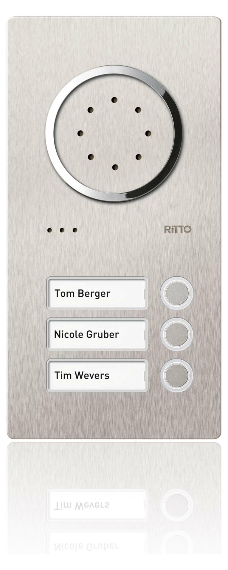 RITTO Acero Edelstahl-Türstation 1810320 3WE