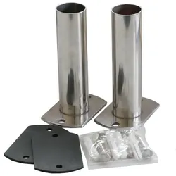 Schwimmbadleiter Tiefbeckenleiter Flansch Montageset V2A Edelstahl 1 Paar