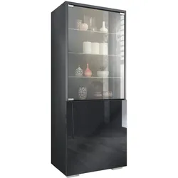 VITRINE Granada Schwarz Hochglanz