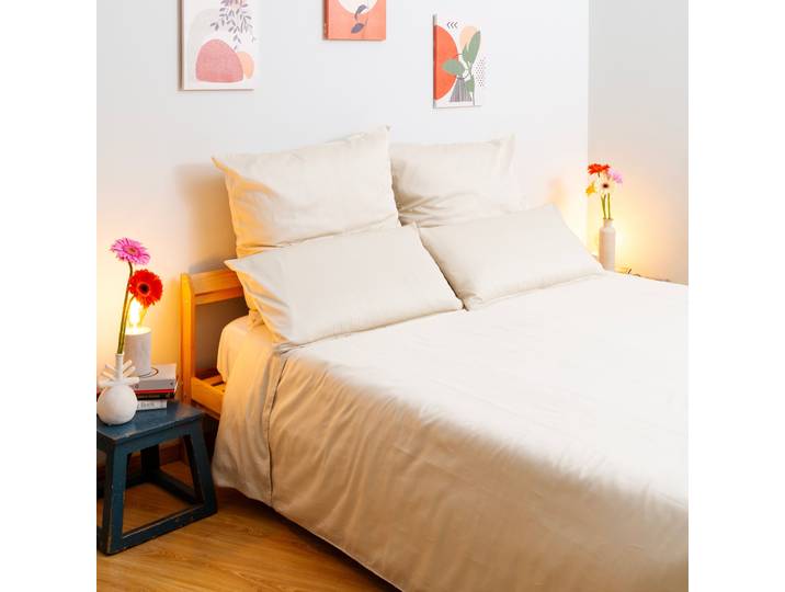 Bettwäsche WOLKENFELD Edel Mako-Satin Bettwäsche, unfassbar weich , beige, B/L: 155cm x 220cm, 1 Stk., 1 Stk., Mako-Satin, B/L: 80cm x 80cm, 2 Stk., Mako-Satin, Obermaterial: 100% Baumwolle, Bettwäsche, Bettwäsche, 135x200 cm, 155x220 & Übergrössen I inkl. Kissenbezüge 80x80 I Uni