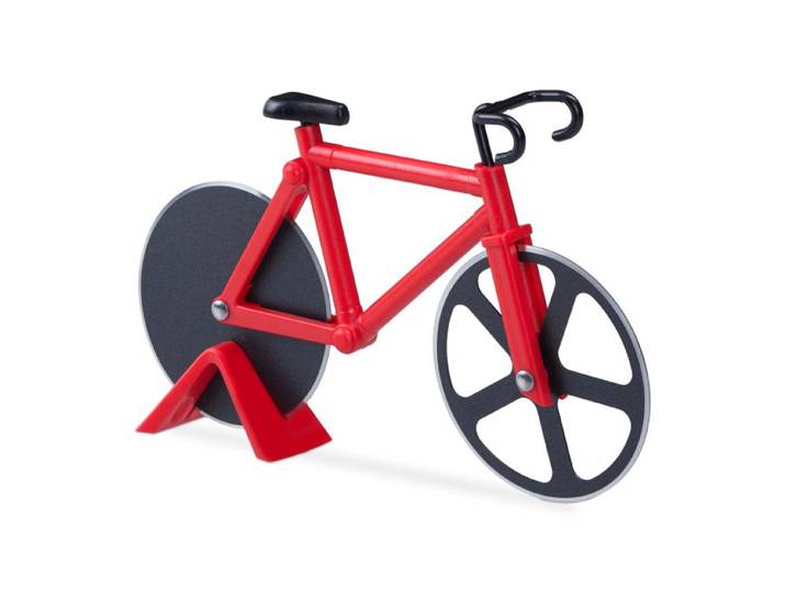 Relaxdays 10 x Fahrrad Pizzaschneider rot