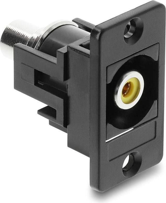 Delock 91111 RCA Vrouwelijke Connector, Plat, Zwart-Geel