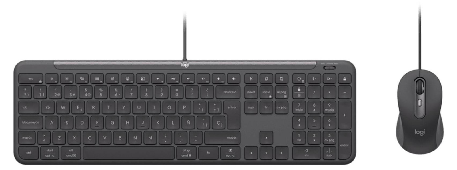 Logitech MK620 USB-C Keyboard en Mouse Combo voor Business, Zwart