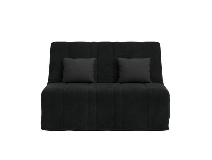 Banquette convertible NEA BZ couchage 140x190 avec 2 coussins OFFERTS Coton noir