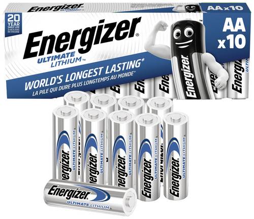Energizer Ultimate FR6 Mignon (AA)-Batterie Lithium 3000 mAh 1.5V 10St.
