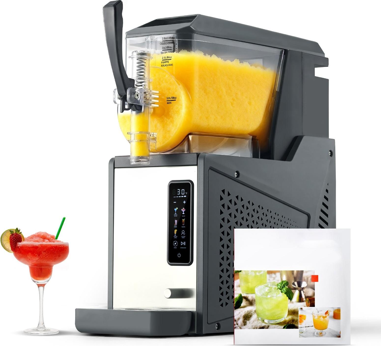 Slushmaschine - Elektrische Margarita-Maschine - 4 L Fassungsvermögen - 350 W - Selbstreinigung - Kein Eis nötig - Für gefrorene Margaritas, Frappés & Milchshakes