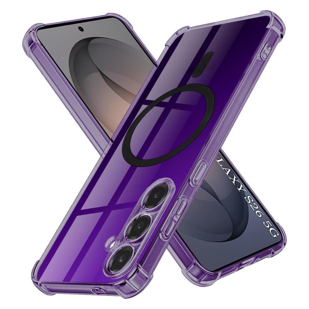 Techsuit - Shockproof Clear Silicone MagSafe - Samsung Galaxy S26 - Smoke Black (Samsung Galaxy S26) (62882973)