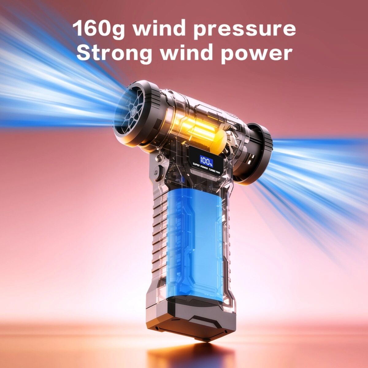 INF Handlicher tragbarer Mini-Staubentferner (Standard) – Bürstenlos 110000RPM, 4000mAh wiederaufladbares Luftgebläse, 4-Stufen