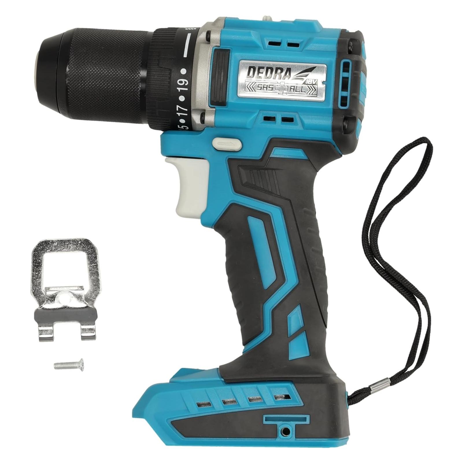 Dedra Akkuloser bürstenloser Bohrer/Treiber, 18V SAS + ALLE DED7143 (Bohrschrauber) (DED7143)