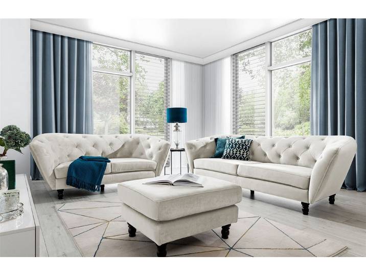 Fun Möbel Polstergarnitur Sofa-Set 3-2-1 Designer-Sofa Charlotte Stoff, (3-tlg., Sofa-Set 3-2-1 Designer-Sofa Charlotte Stoff)