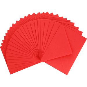 Inapa Briefumschläge tecno colors, rot, B6, ohne Fenster, nassklebend, 80g/m², 25 Stück