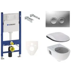 Geberit Wand-WC-Set für Trockenbau/Vorwandmontage zum Vorteilspreis, mit Geberit Selnova WC SIKOGES7S3