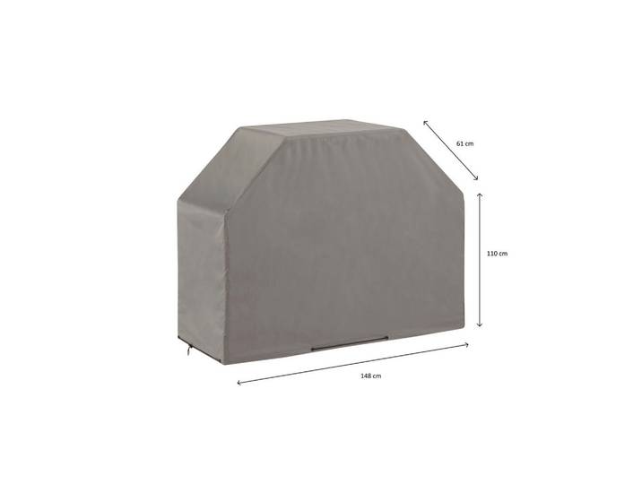 Schutzhülle, Grau, Kunststoff, 61x110x148 cm, witterungsbeständig, wasserdicht, Gartenzubehör, Abdeckung für Gartenmöbel