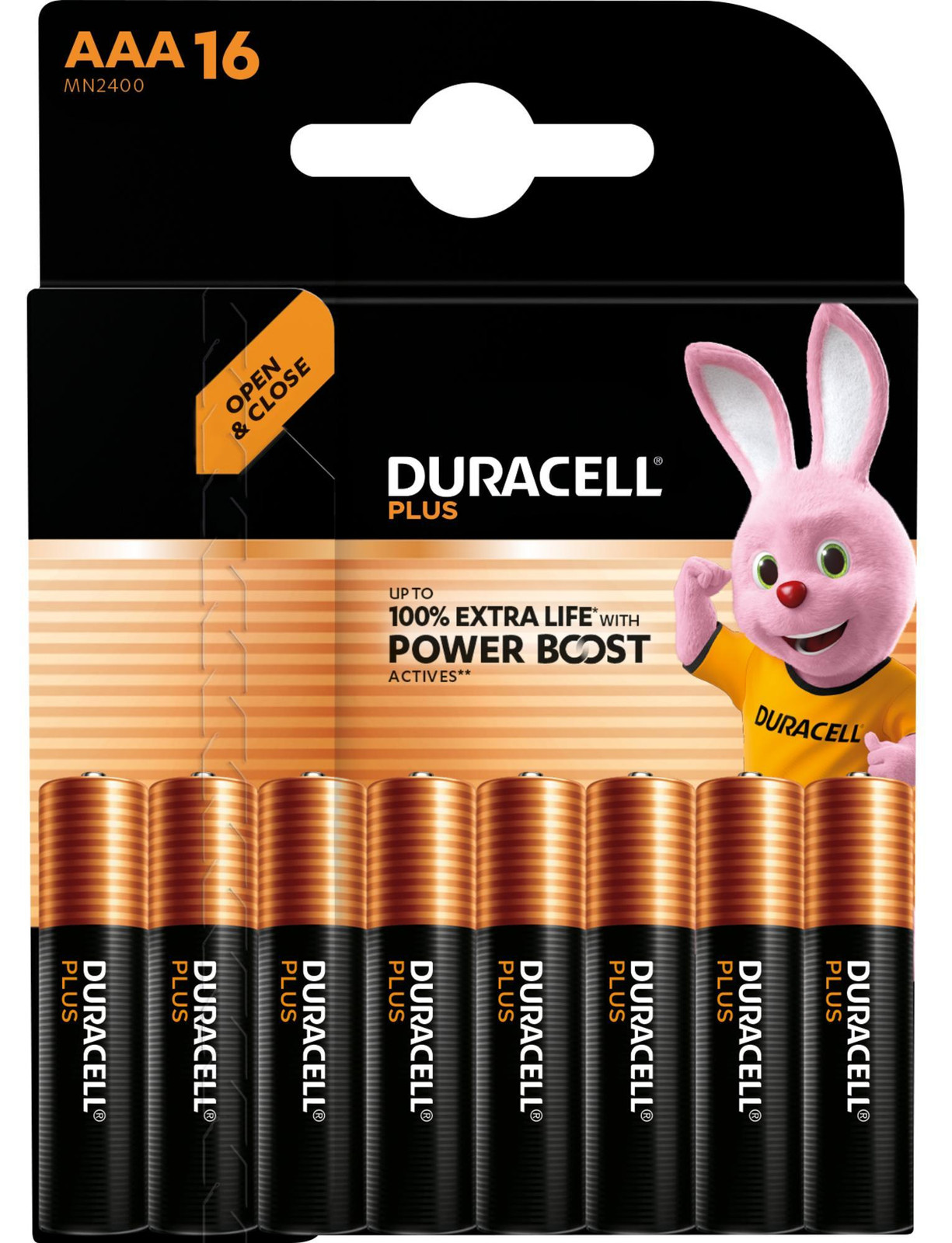 Duracell Plus Power Boost AAA Batterijen, 16 stuks