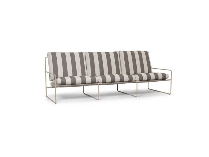Ferm Living Canapé 3 places Desert Cash stripe-chocolate