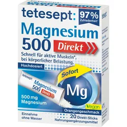 Tetesept Magnesium 500 Direkt Sticks 20 ST