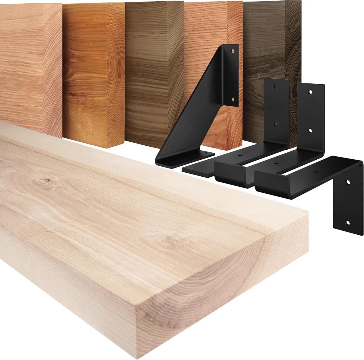Houten Wandplank - Zwevende Wandplank van Massief Hout voor Decoratie