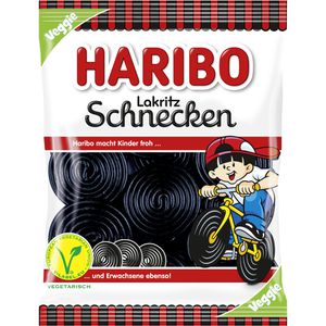 Haribo Lakritz Lakritzschnecken, süß & würzig, ohne künstliche Farbstoffe, 175 g