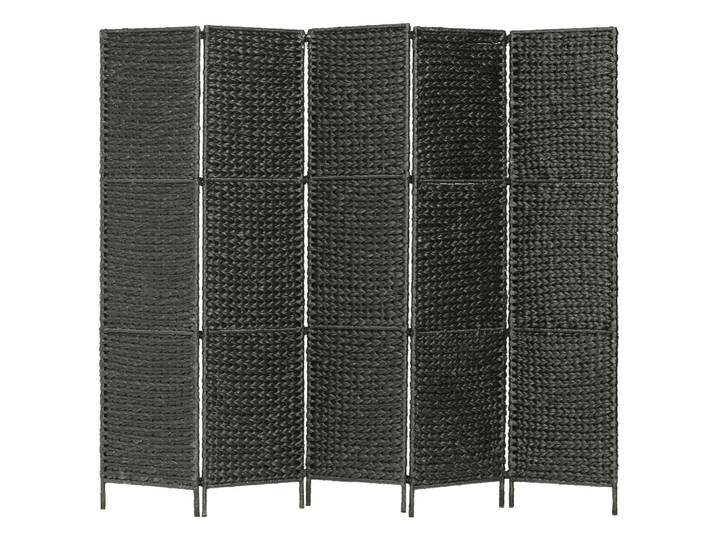 vidaXL 5-teiliger Paravent Schwarz 193×160 cm Wasserhyazinthe