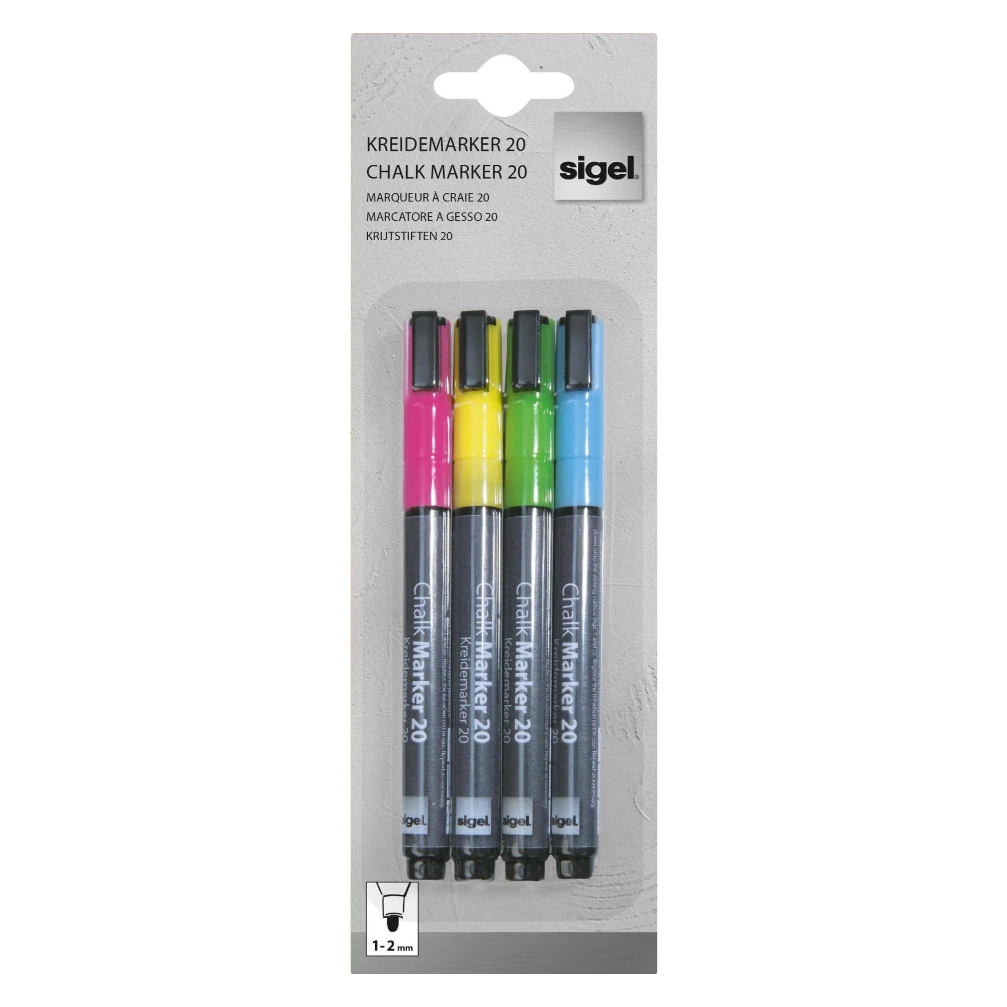 Sigel Artverum Kreidemarker 20 Rund (1-2 mm) (4x) (GL179)