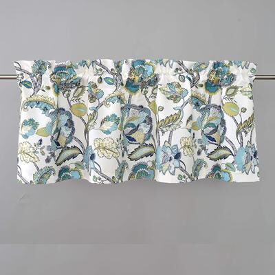 DriftAway Layla Classic America Style Floral Leaves Room Darkening Window Curtain Valance Rod Pocket